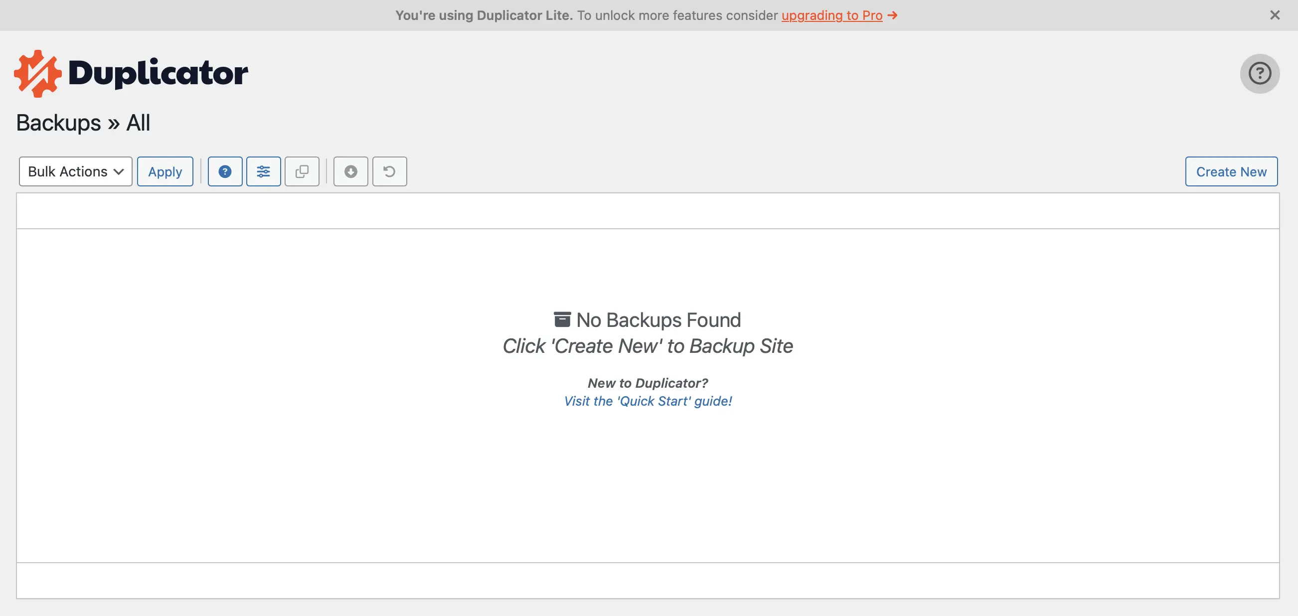 Image: Capture d’écran de WordPress Duplicator