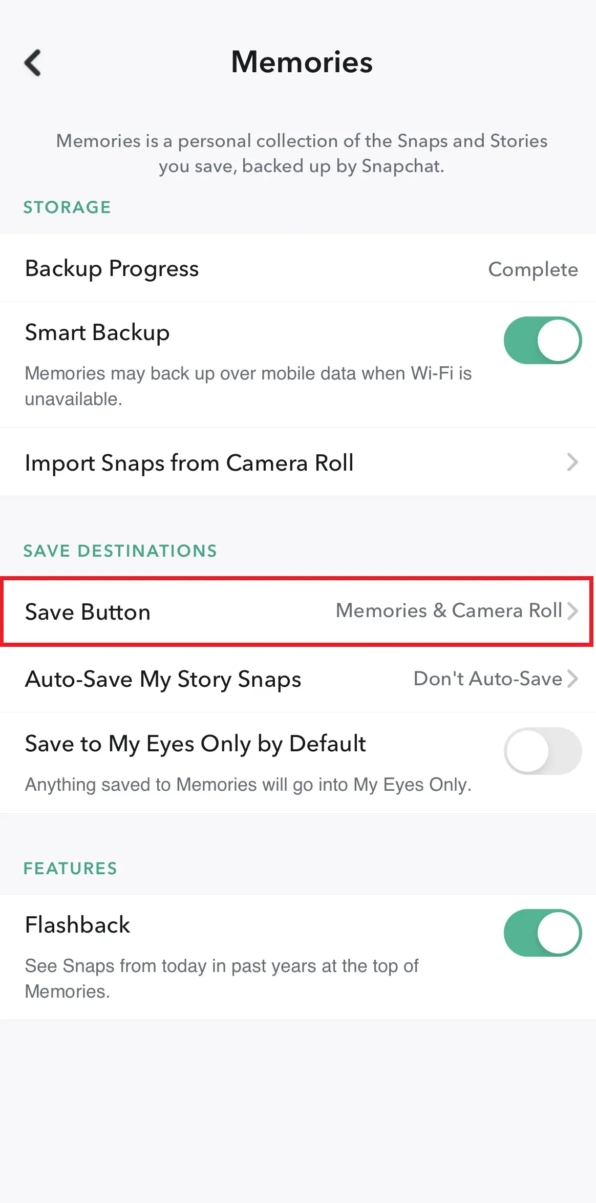 Image: Sélection de l’emplacement de stockage des Snaps