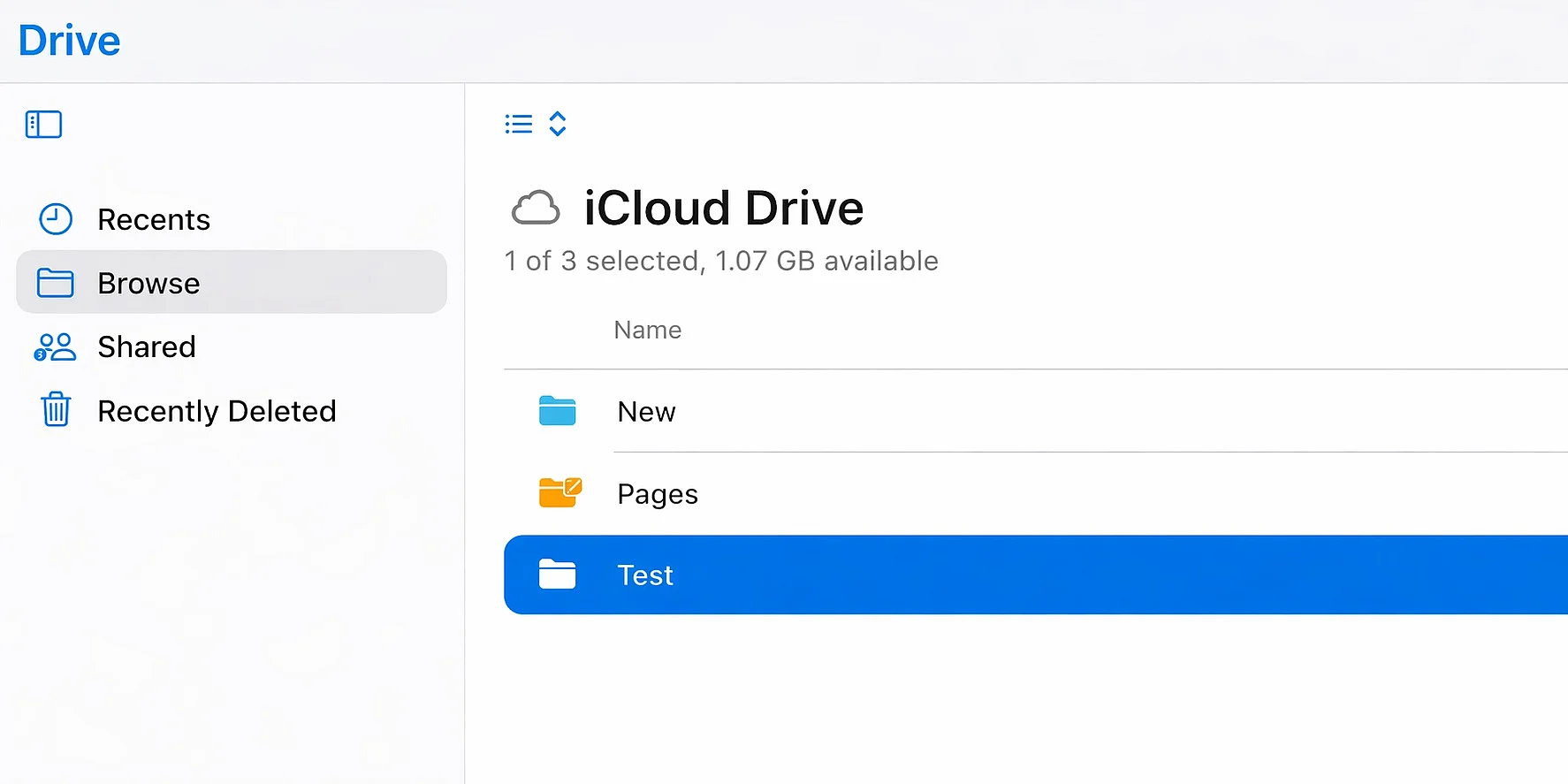 Interface utilisateur d’iCloud Drive sur le Web Image: Interface utilisateur d’iCloud Drive sur le Web