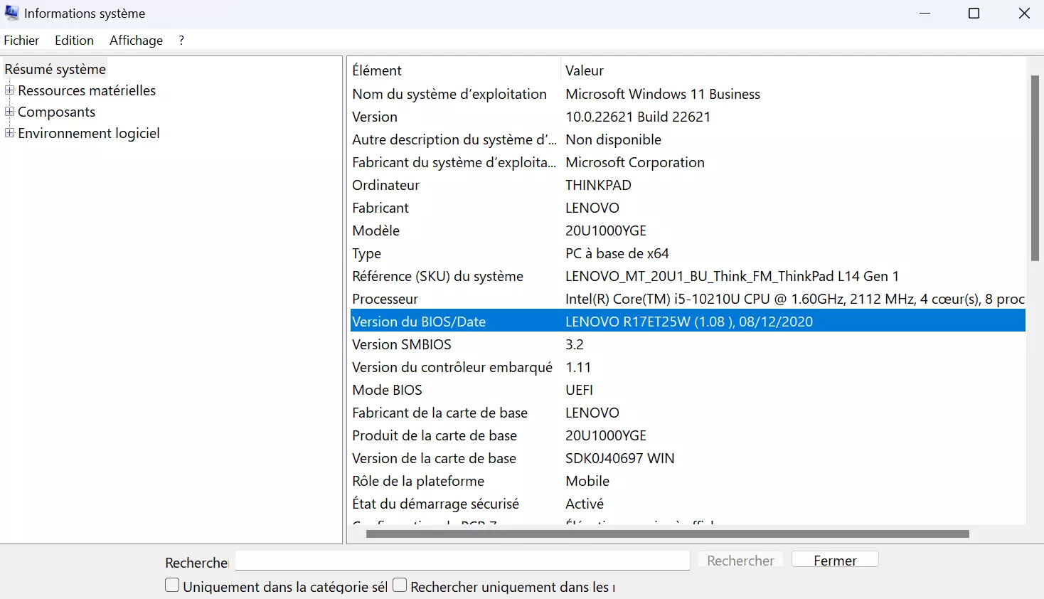 Windows 11 : informations système Image: Windows 11 : informations système