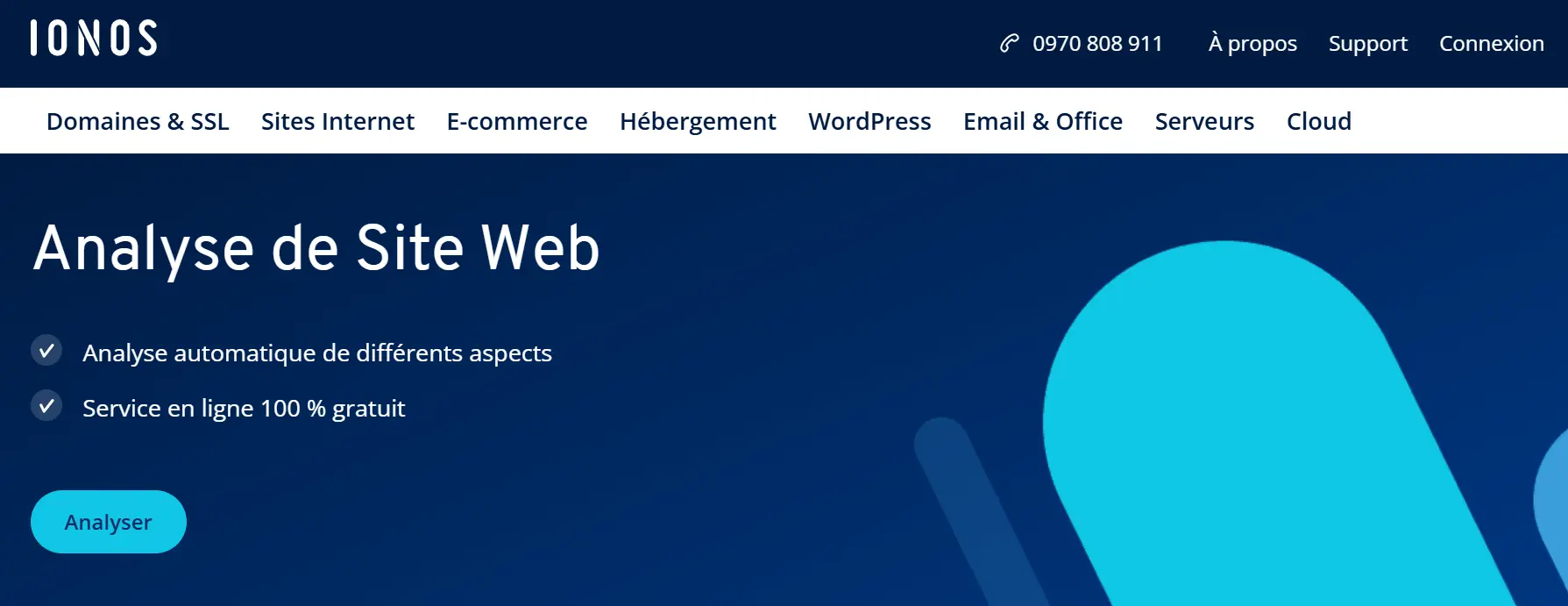 Image: Outil d&rsquo;analyse de site Web de IONOS