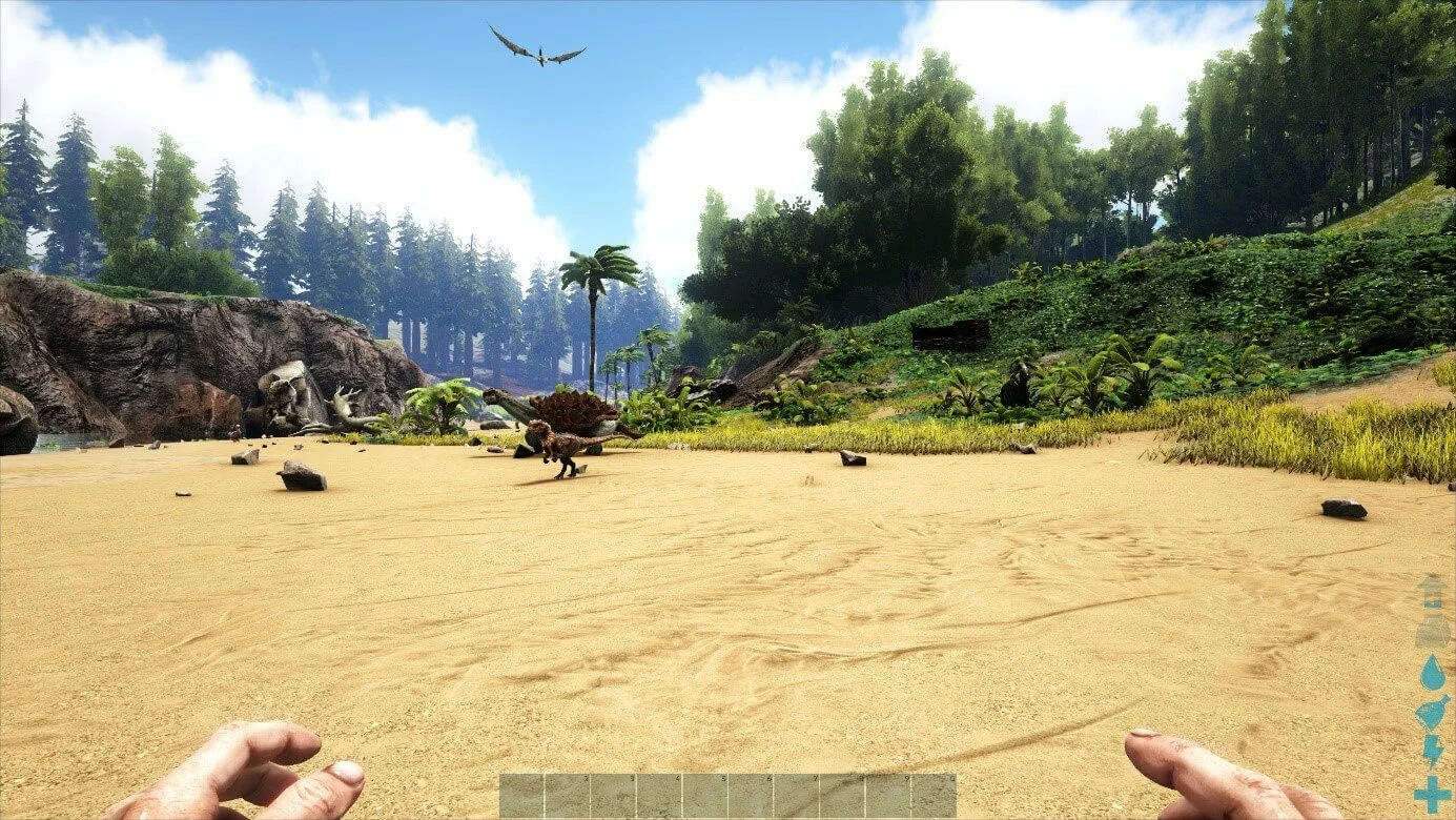 Image: Capture d’écran du jeu « ARK: Survival Evolved »