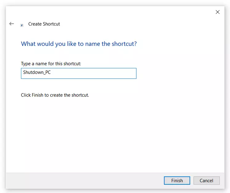 Image: Raccourci Windows : lui donner un nom