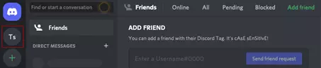 Image: Démarrage dans le compte Discord