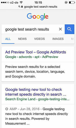 la recherche Google sur mobile présente chaque résultat dans une case séparée
