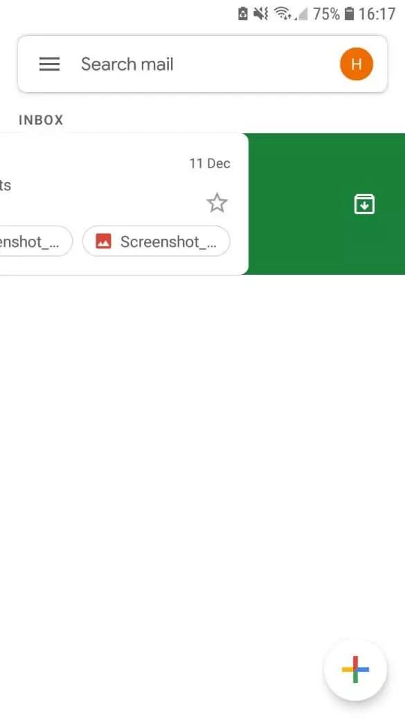 Image: Version Android de l’interface utilisateur de Gmail