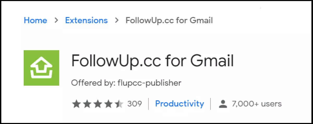 Image: FollowUp.cc offre des fonctionnalités de rappel automatisées pour les emails importants ou restés sans réponse