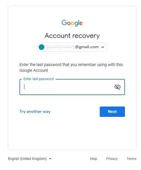 Image: Réinitialisation de votre mot de passe