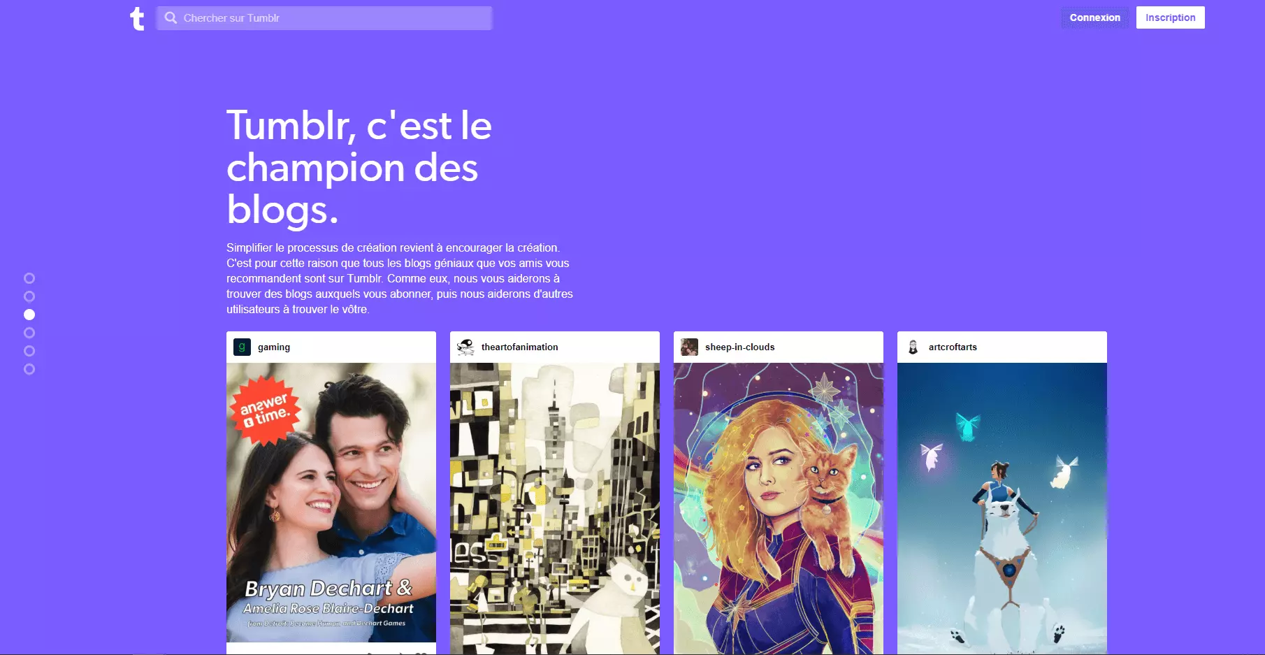 Site Internet de Tumblr