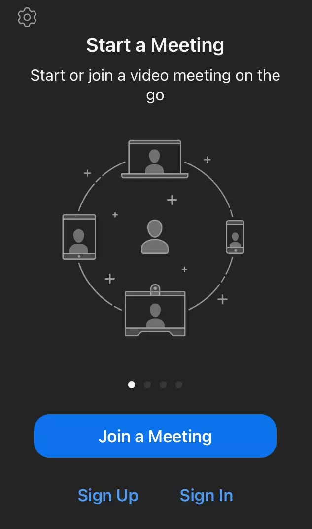 Image: Application iPhone avec possibilité de participer à une réunion Zoom