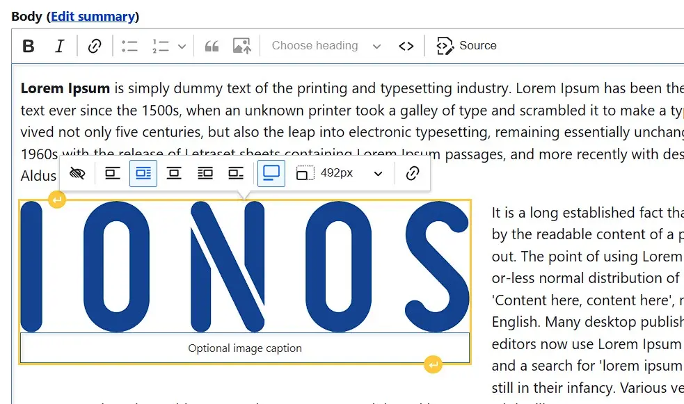 Image: Texte Drupal avec image ins&eacute;r&eacute;e