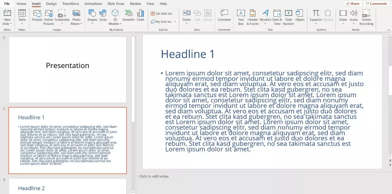 Image: Insérer un fichier Word dans PowerPoint : le texte formaté