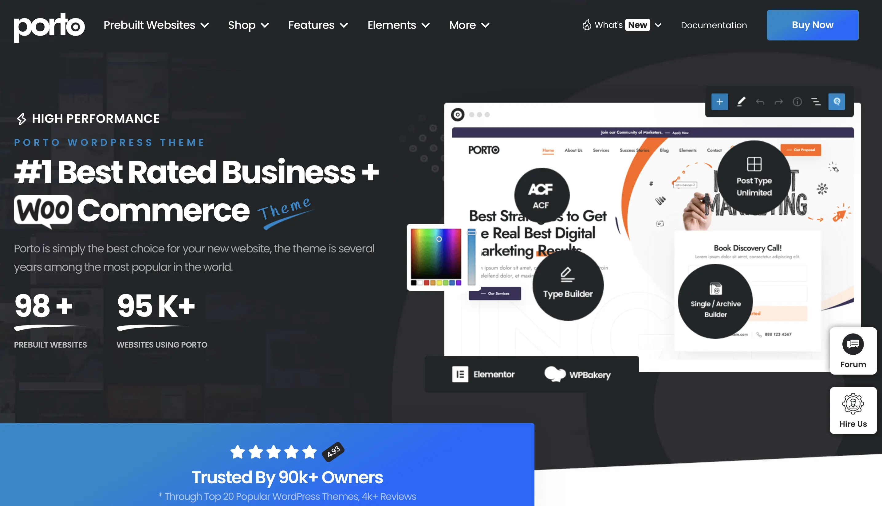 Page d’accueil du thème WooCommerce Porto Image: Page d’accueil du thème WooCommerce Porto