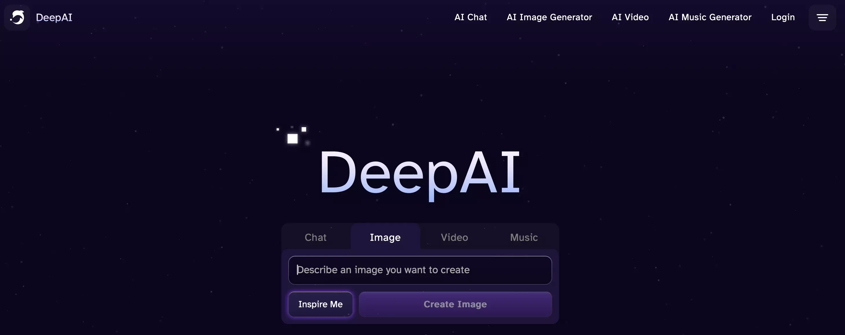 Capture d’écran de l’interface de Deep AI Image: Capture d’écran de l’interface de Deep AI