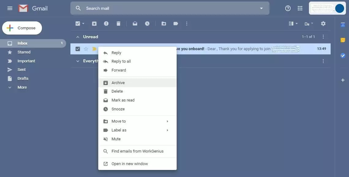 Image: Version de bureau de l’interface utilisateur de Gmail
