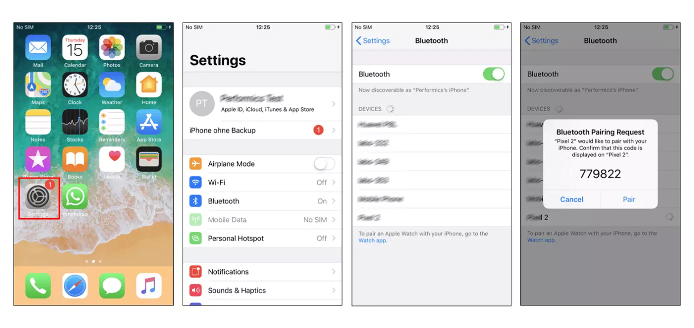 Image: Jumelage Bluetooth sous iOS