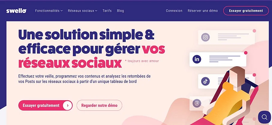 Image: Interface utilisateur de Swello