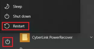 Image: Impression écran Windows 10 Redémarrer