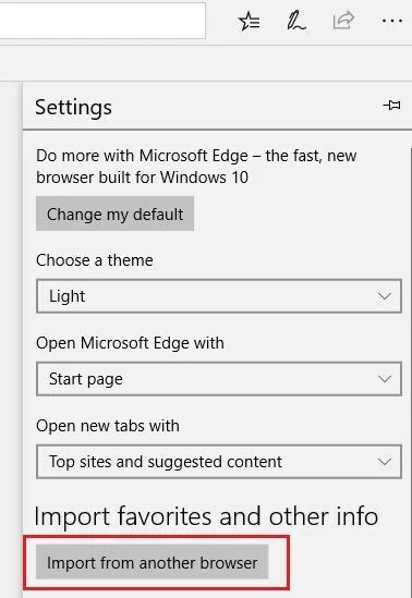 Image: Microsoft Edge : réglages