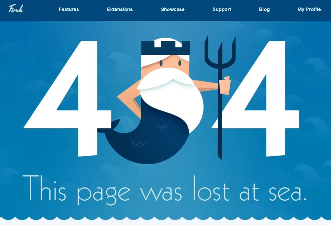 Page d’erreur 404 de Fork Image: Page d’erreur 404 de Fork