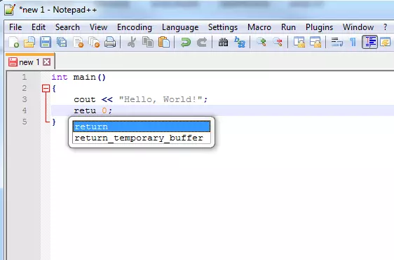 Image: Capture d’écran de l’éditeur de texte Notepad++