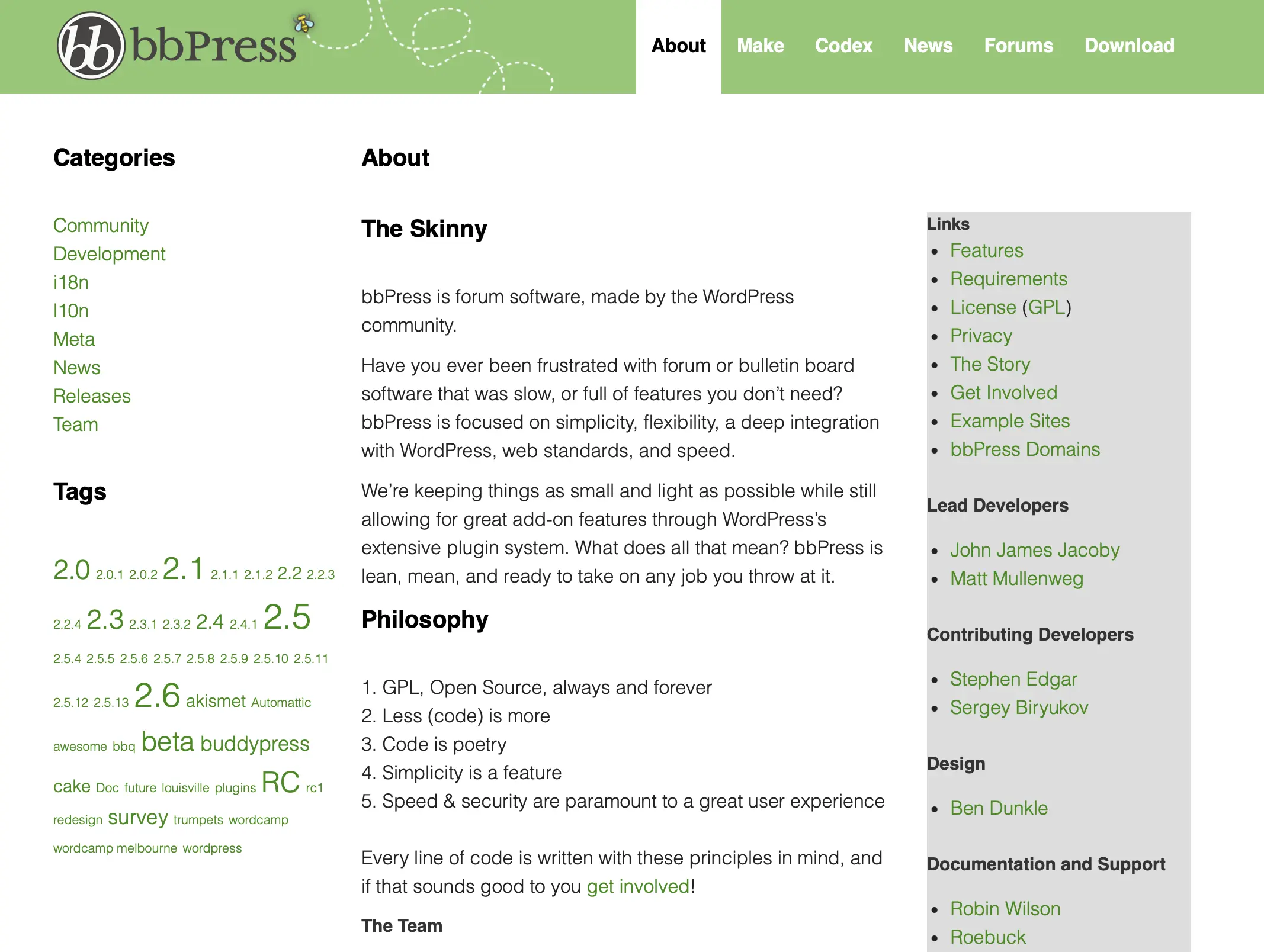 Image: Site Internet de bbPress