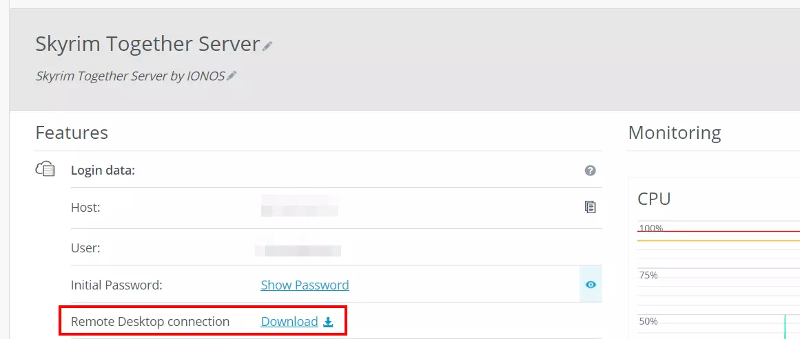Configurer la connexion à distance au serveur Skyrim Together dans le Cloud Panel IONOS Configurer la connexion à distance au serveur Skyrim Together dans le Cloud Panel IONOS