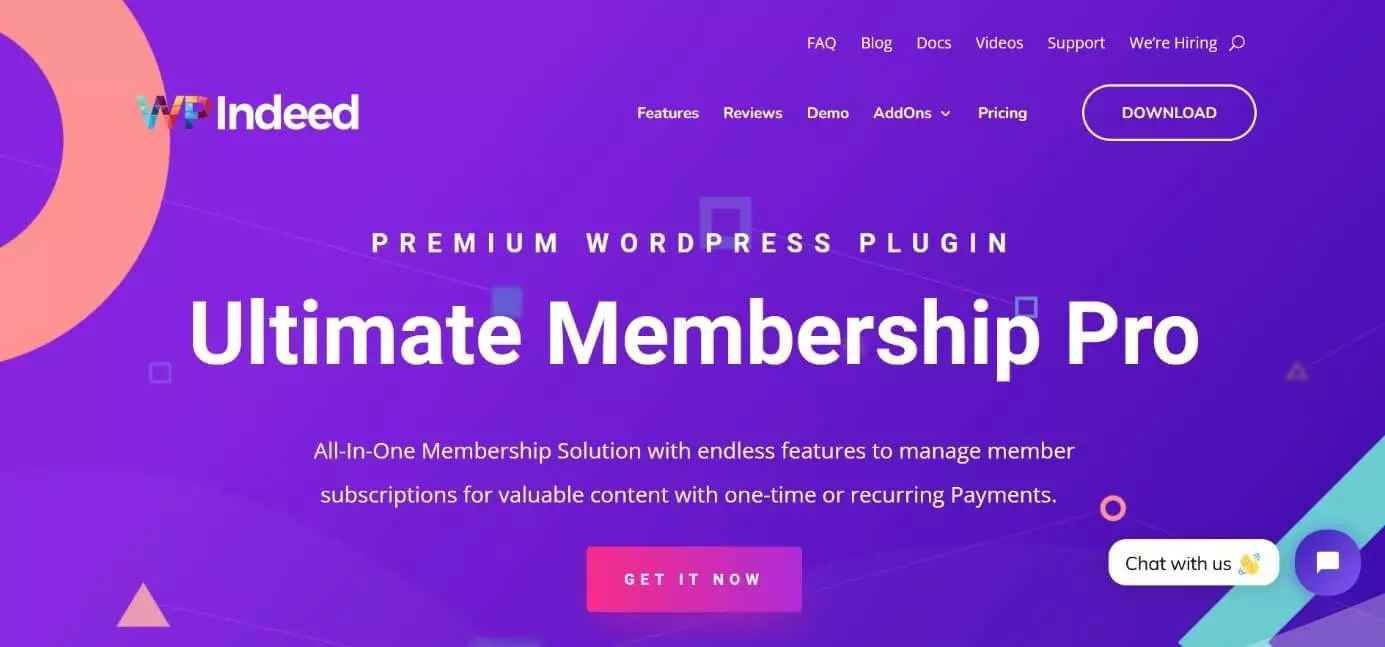 Capture d’écran du site Web du plugin WordPress Ultimate Membership Pro