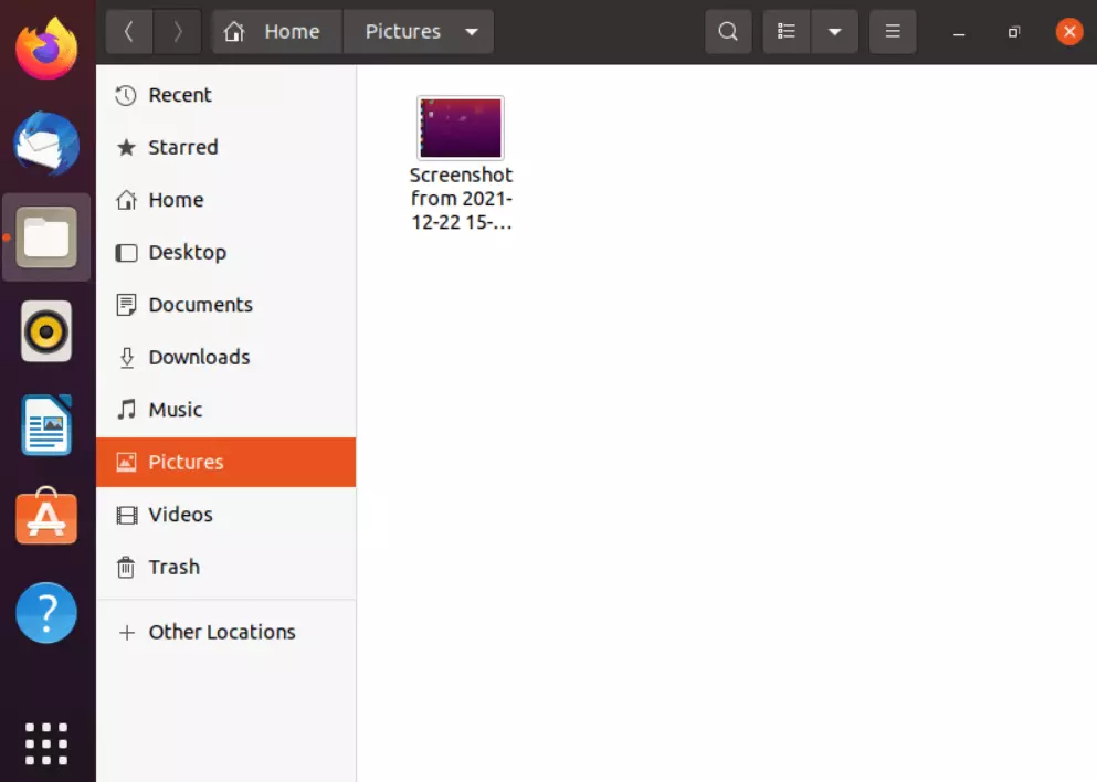 Image: Image d’un dossier avec un screenshot dans Ubuntu