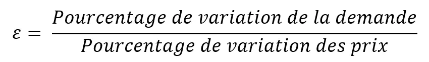 Image: Formule de calcul de l&rsquo;&eacute;lasticit&eacute;-prix