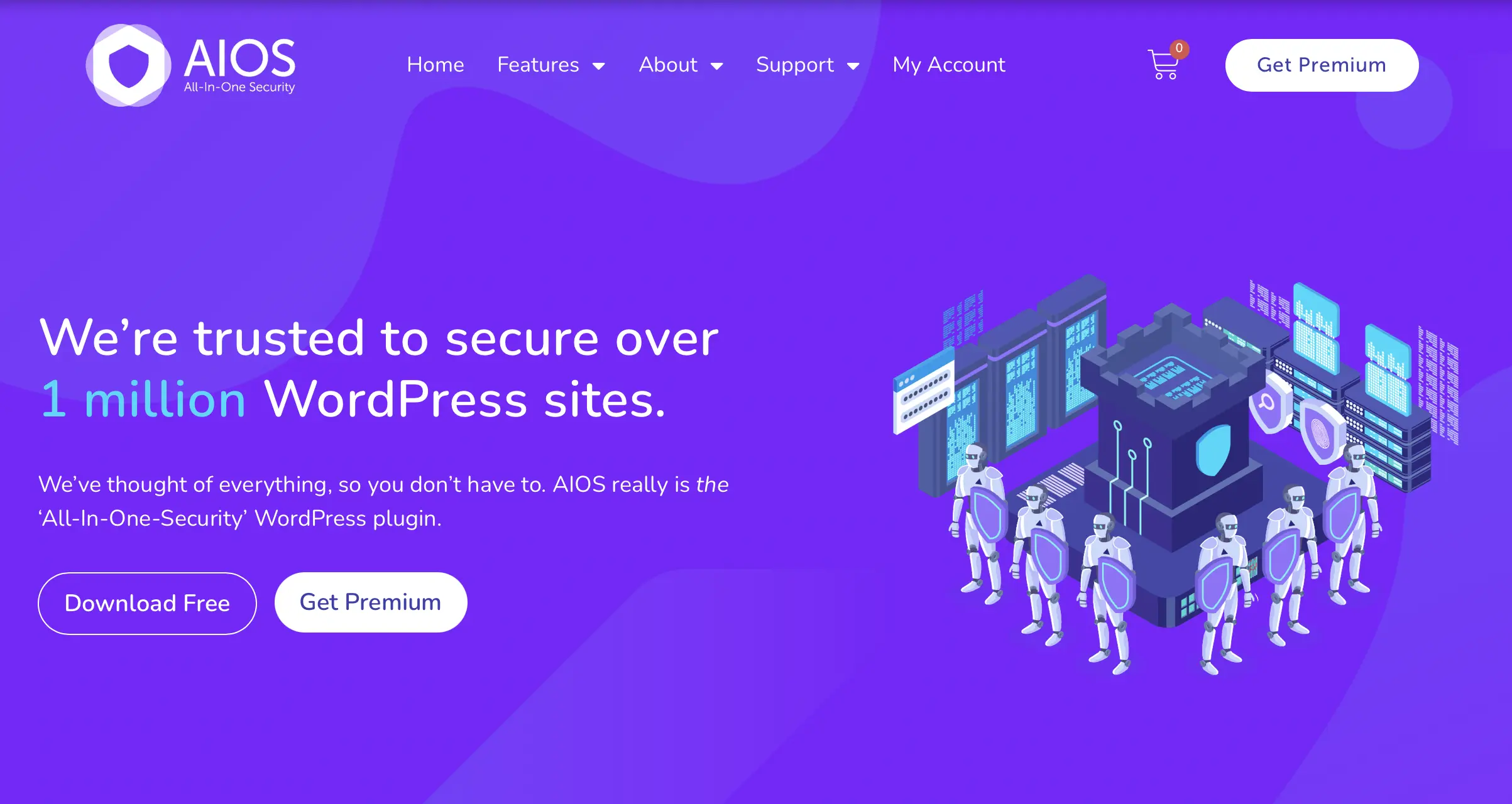 Image: Site Web du plugin All In One Security