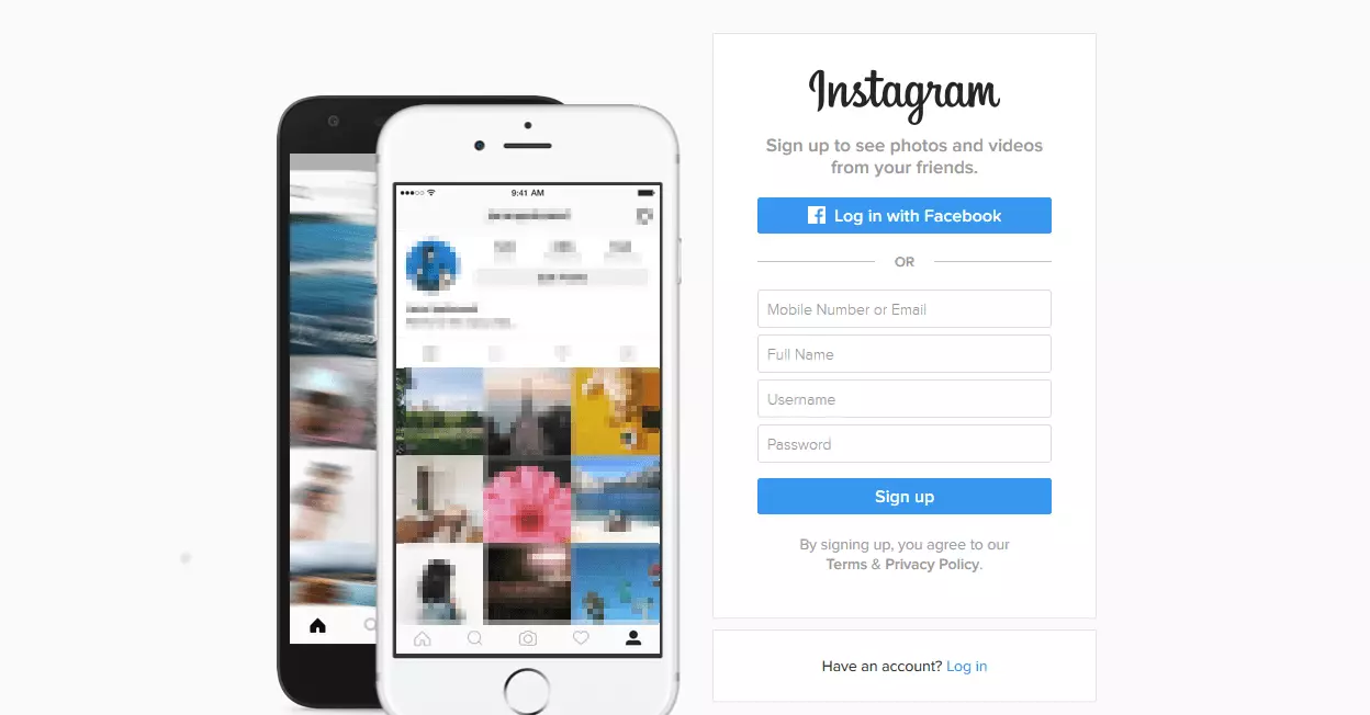 Image: Un smartphone est nécessaire pour Instagram