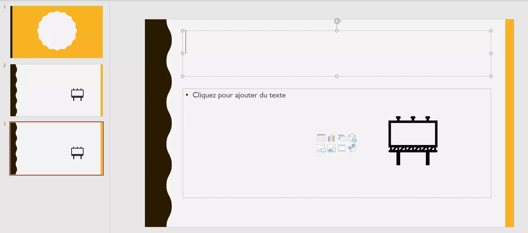 Image: Remplir le contenu des diapositives dans PowerPoint 365