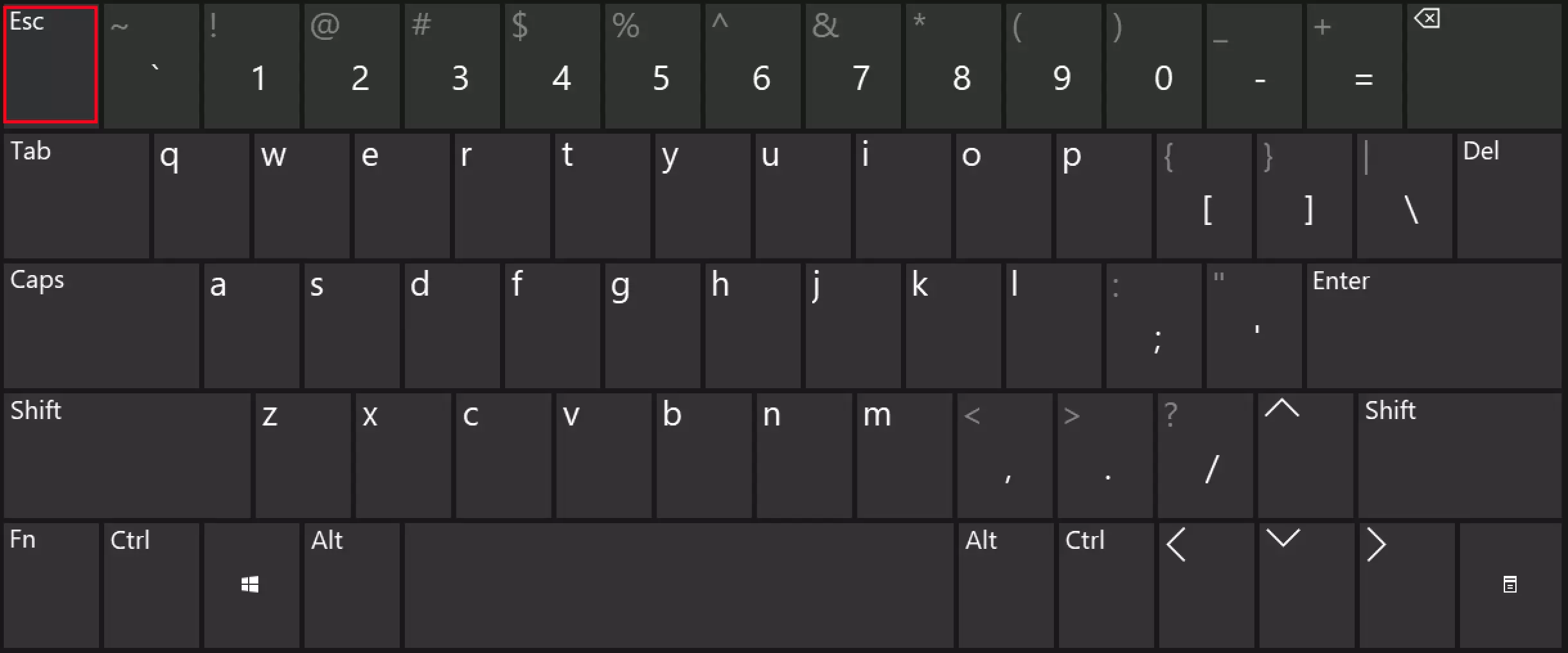 Image: Touche Esc sur un clavier Windows standard