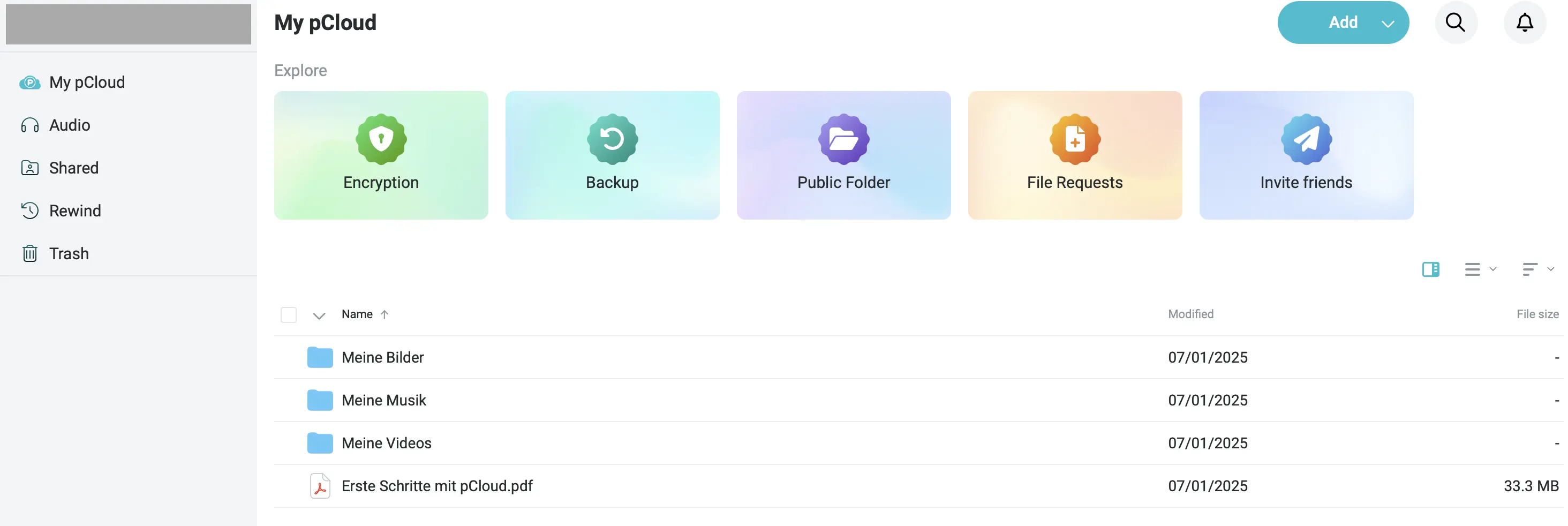 pCloud : aperçu des fichiers dans l’application Web Image: pCloud : aperçu des fichiers dans l’application Web