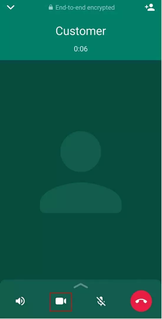 Image: WhatsApp : icône de caméra pour passer à l’appel vidéo