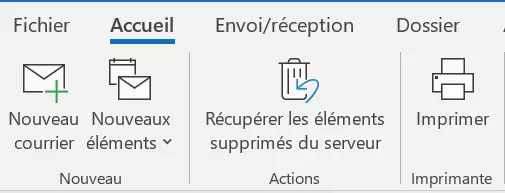 Image: Récupérer les éléments supprimés du serveur