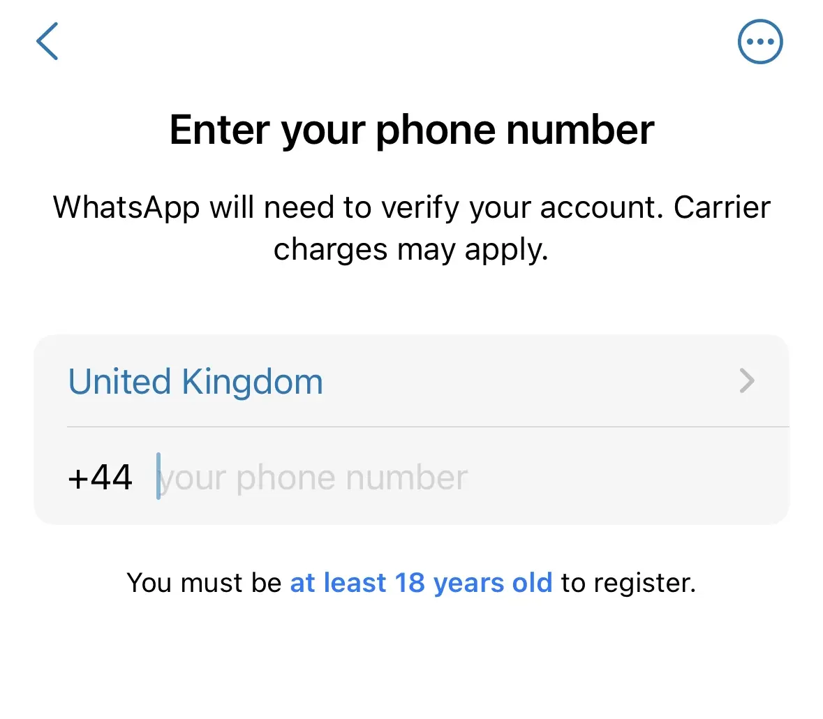 Image: Saisissez le numéro de téléphone pour vérifier WhatsApp