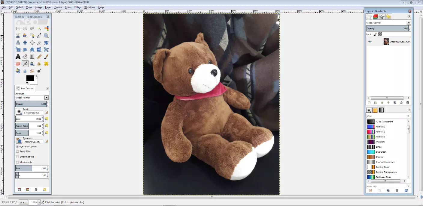 Image: Objet à détourer sur GIMP
