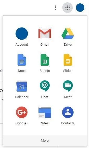 Image: Ouvrir le compte Google