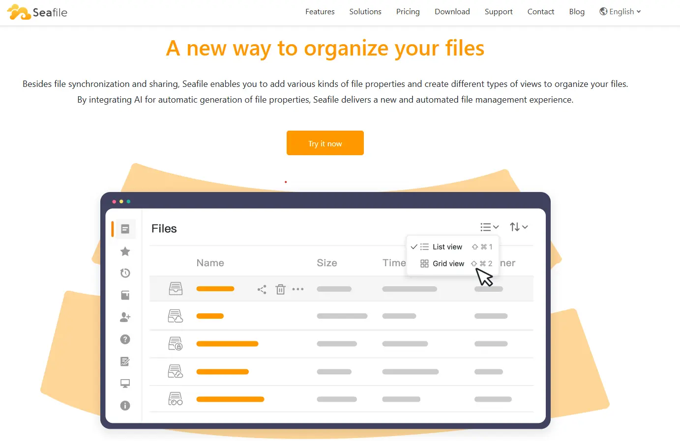 Image: Page d&rsquo;accueil de Seafile