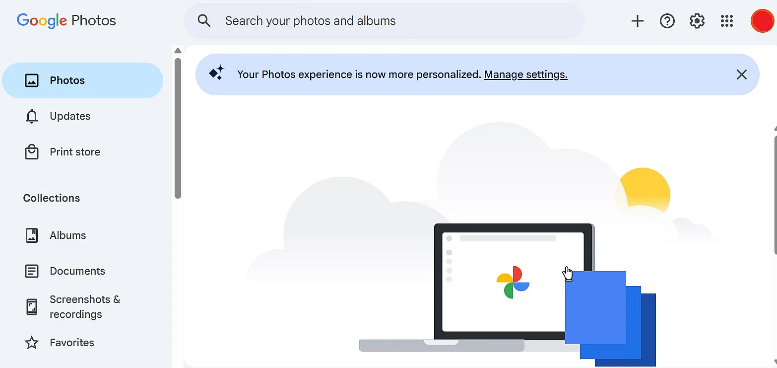 Vue de l’interface utilisateur de Google Photos Image: Vue de l’interface utilisateur de Google Photos
