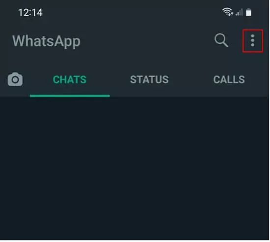 Image: WhatsApp : trois points pour accéder au menu