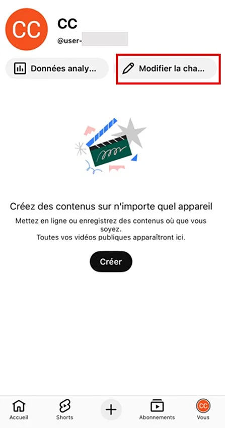 « Modifier la chaîne » Image: « Modifier la chaîne »