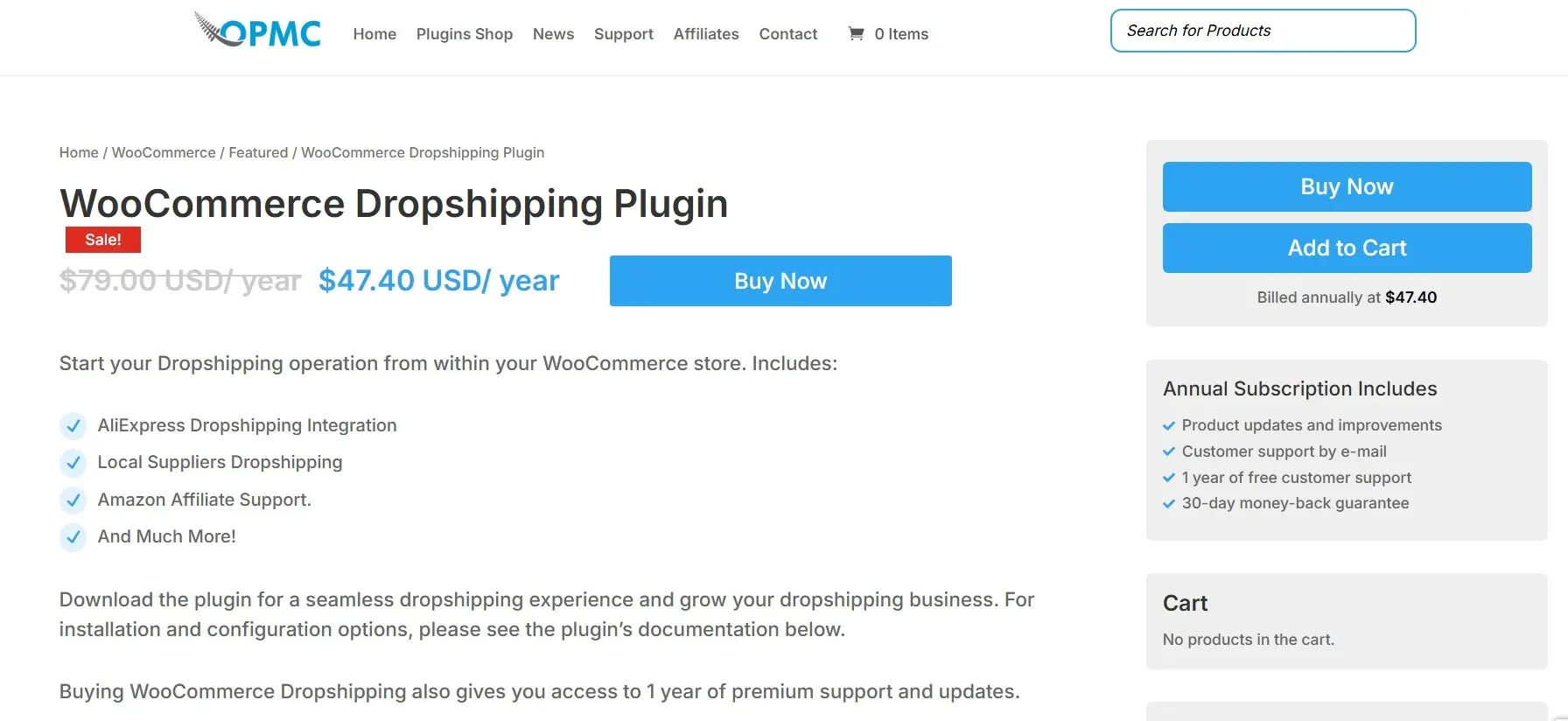 Site Web du plugin WooCommerce Dropshipping OPMC Image: Site Web du plugin WooCommerce Dropshipping OPMC