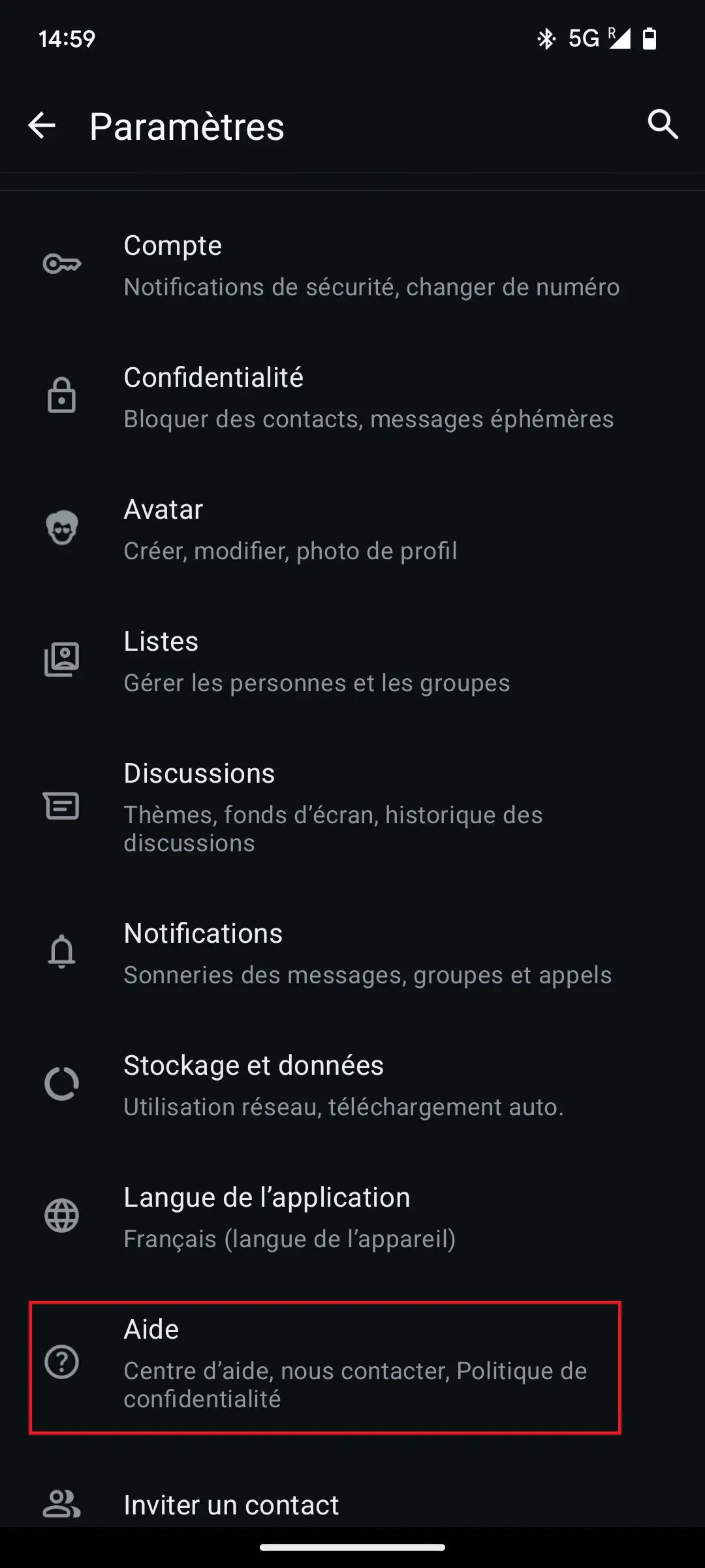 WhatsApp : aperçu des paramètres Image: WhatsApp : aperçu des paramètres