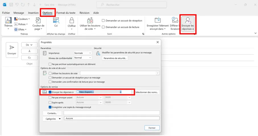 Changer l’expéditeur dans Outlook : autre adresse de réponse Image: Changer l’expéditeur dans Outlook : autre adresse de réponse