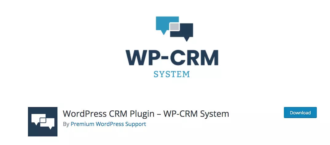 Image: Capture d’écran de WordPress CRM sur la page officielle de WordPress
