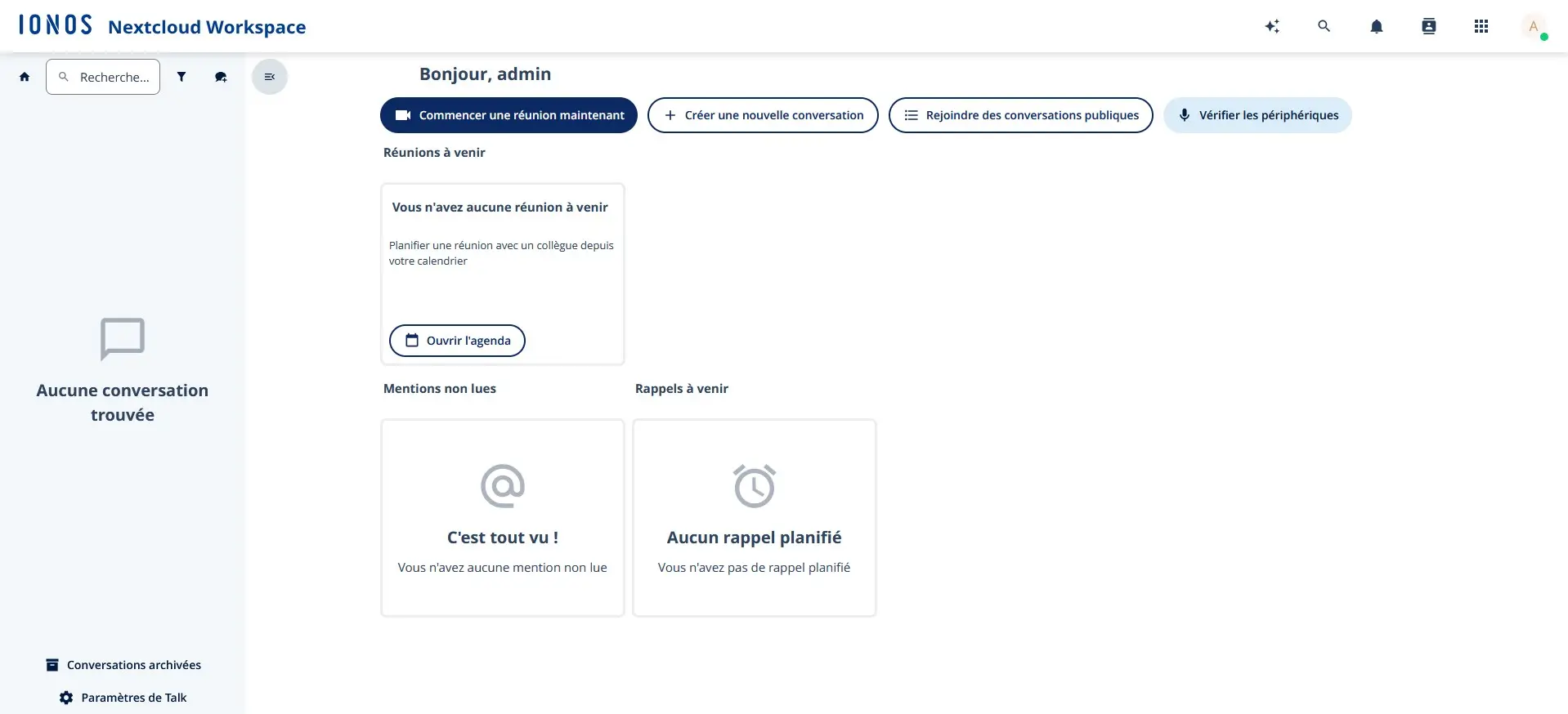 Nextcloud Workspace : Talk Image: Nextcloud Workspace : Talk