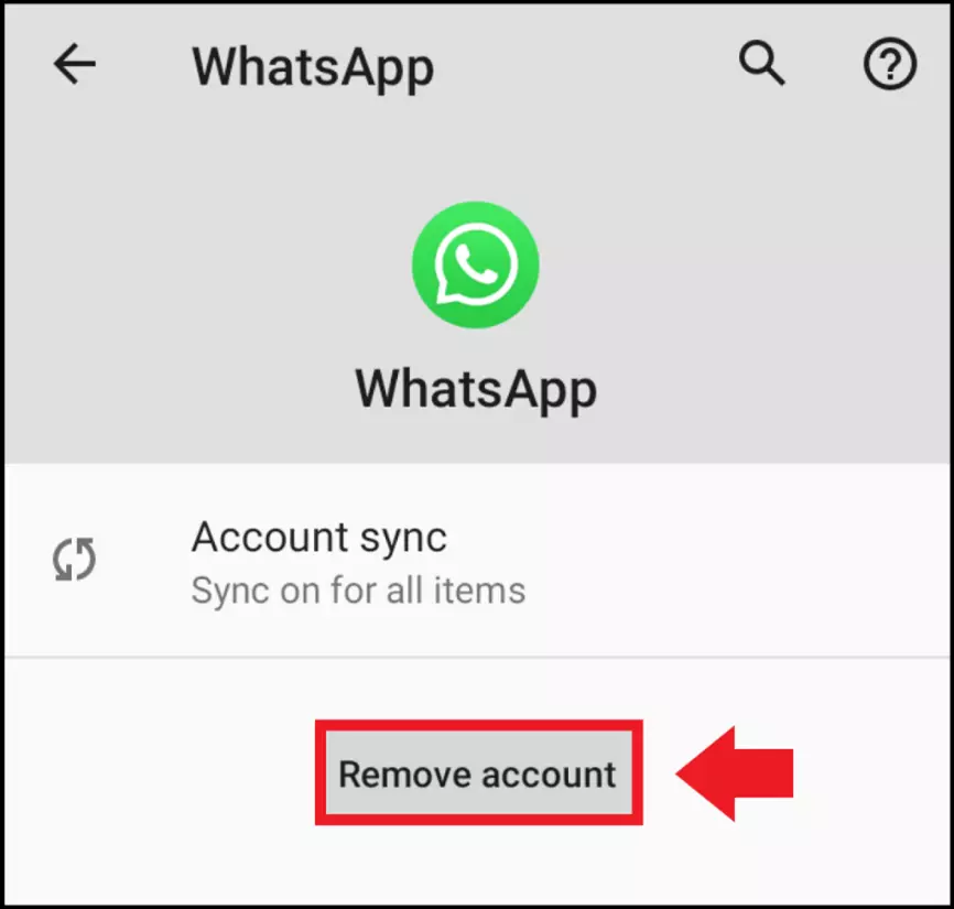 Image: L’option « Supprimer le compte » dans les paramètres du compte Android